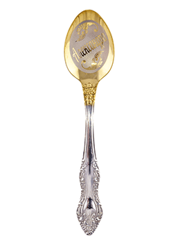 Ложка чайная Павлово серии М3 с позолотой черпака